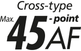 45 all cross type AF 